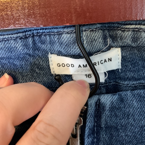 Good American Corset Good Classic Straight Leg Jeans Zip Closure Size 16 - Picture 4 of 7